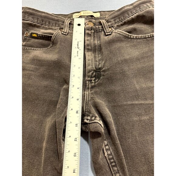 Lee Women's Straight Leg Jeans Denim High Rise Five Design Pockets Gray Size W31 - Picture 6 of 10